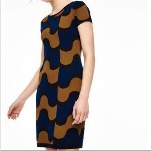Boden Navy and Brown Knit Dress 6P